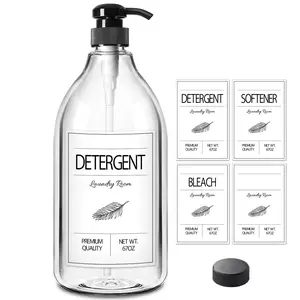 Laundry Detergent Dispenser, 1 Pack Liquid Laundry Soap Dispenser, 67oz Storage Container for Farmhouse Laundry Room Decor, Liquid Bottle Organizer for Detergent/Softener/Bleach