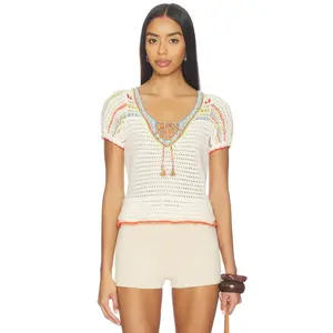 Free People Friendship Pullover in Tofu Combo