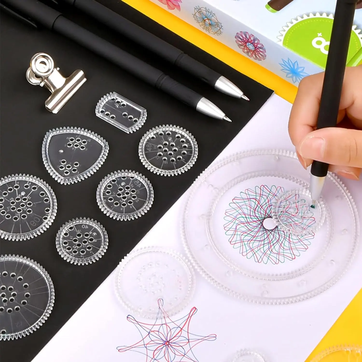 Kids DIY Painting Drawing Template Set, 22pcs/set DIY Painting Supplies, Kids Art Drawing Template, Painting Magic Spiral, Kids Toys Painting Kit Toy, Craft Kits, Creative Craft Kit