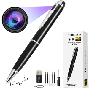 1080P Mini Pen Camera Portable Security Camera for Lectures Class Office Business Meeting Indoor Outdoor Surveillance Motion Detection Loop Recording