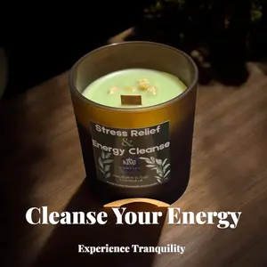 18oz ; 110hrs burn time; KingWick – Herbal Rêverie Aromatherapy Candle Eucalyptus + Sage | Clean Burn | Spa Vibes at Home