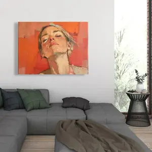 36x48 in. Pictorem C1RC3648GA7P15 Minimalist Artistic Relief Beige Photo Print, Elegant Home Decor Accent, Stylish Wall Art for Home Supplies