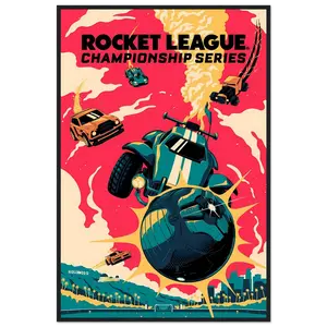 Rocket League Championship Series - Shatterproof Plexiglass Wooden Framed Poster
