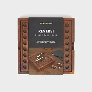 Iron & Glory | Reversi | Wooden Board Games For Adults | Wooden Puzzle Games | Strategy Board Games | Travel Games For Adults | Coffee Table Decor