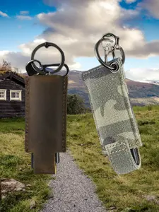 2pcs Canvas Leather Snap Lighter Holder Pouch Keychain &Clip Lighter Case Cover Lighter Pouch Fits Bic Lighter Standard Size J6 Accessories Lighter Sleeve