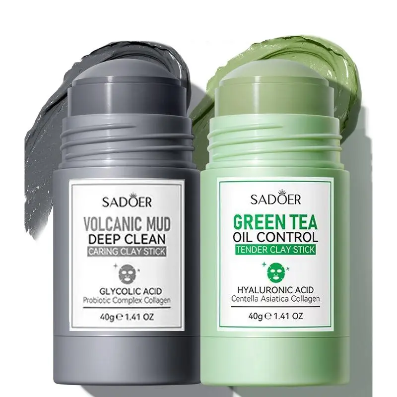 Korean green tea mud exfoliating facial brush is made of green tea mud. It gently exfoliates the skin, making it smooth and not dry. It is suitable for all skin types. Smoothing Gentle