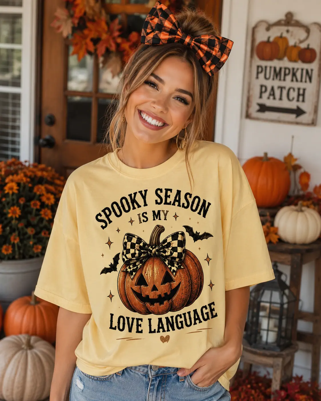Men's Spooky Season Is My Love Language Classic Tee, Casual Round Neck Top, Cotton-Polyester Fabric, Shirts, Soft