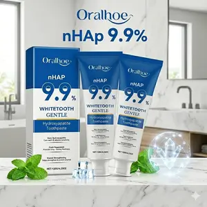 120g Natural Nanohydroxyapatite Toothpaste,Deep Cleaning, Cleansing & Fresh Breath,Protects Teeth, Confident Smile, Home Use OralCare Solution, Toothpaste Set