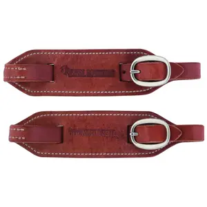 Weaver Leather Ken McNabb Buckle Slobber Straps - Premium Harness Leather, Pair Russet