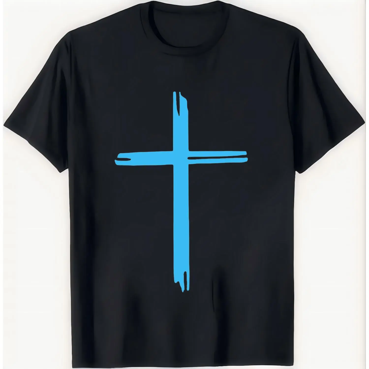 Spiritual Christian Faith Cross T-Shirt Religious Apparel Minimalist Design Perfect Gift for Churchgoers Easter Christmas and Birthdays