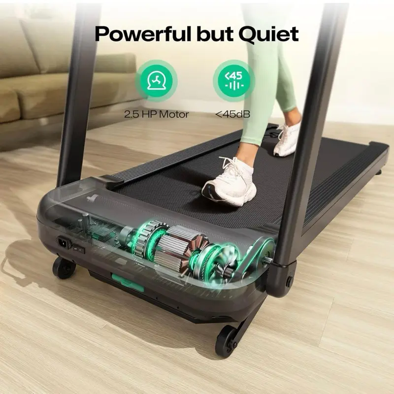 UREVO Walking Pad Treadmill with Adjustable Desk, Foldable Treadmill with Incline, Folding Treadmill Desk, Walking Pad with Handle Bar, UREVO SmartCoach App, Remote Control, 265 Lbs  Capacity