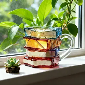 Black Friday Ceramic Mug| 3D Painting Book Art| Stacked Design| Unique Coffee Cup| Gift for Book Lovers| Home Decor