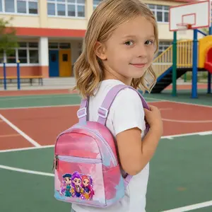 K Demon Hunter girl group print backpack, fun cartoon pattern, large capacity adjustable backpack, suitable for teenagers' daily wear.