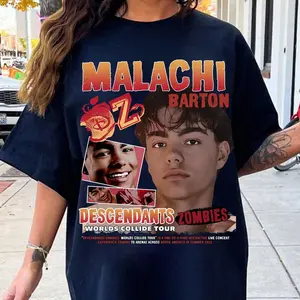Malachi Barton shirt Streetwear Shirt Oversized Top Unisex Crew Neck Short Sleeves Airlume Combed Cotton Blend Black T-Shirt for Men with Graphic Design