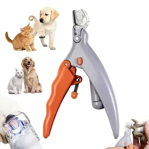 Pet Nail Clippers with LED Light, Dog Cat Specific Multi-Function Nail Trimmer, Pet Grooming Beauty Tools, Essential Pet Care Accessories