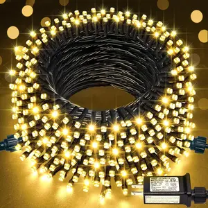 66ft 200 LED Christmas Lights Outdoor, Warm White Christmas Tree Lights Indoor Plug in, 8 Modes Twinkle String Light for Outside Bedroom Wedding Party Classroom Dorm Ceiling Home Decorations