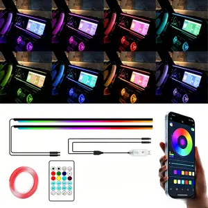 Universal LED Symphony RGB Ambient Light for Cars,  Acrylic Strip, APP Control, Remote Control