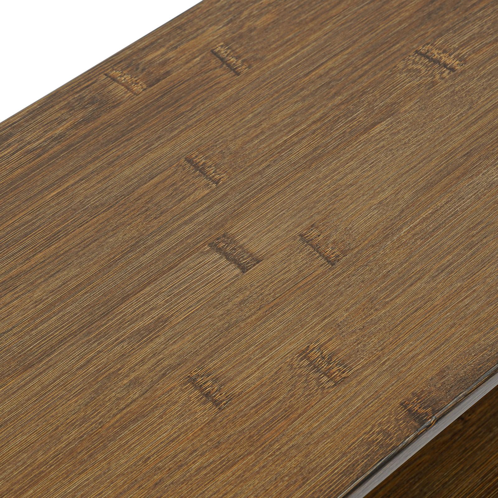 Carved Bamboo Storage Table with 2 Open Shelves & Drawer, 55 lbs Capacity Altar Table for Buddha Statue Meditation Bowl, Pooja Table for Prayer Rituals, Home Shrine Temple Living Room Furniture