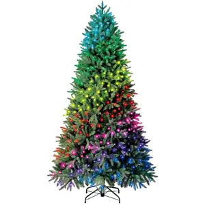 7.5 ft Twinkly Pre-Lit Aspen Pine Quick Set Artificial Christmas Tree with Multi-Color RGB Lights