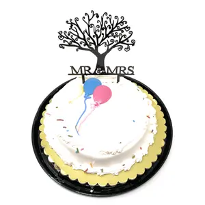 Mr and Mrs Cake Topper Acrylic Love Tree Wedding Cake Topper Bride and Groom Cake Topper