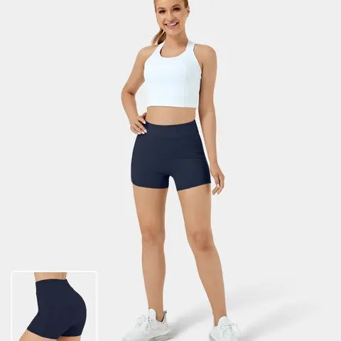 Halara Softlyzero️ Airy High Waisted Side Pocket Plain InstantCool Yoga Shorts 3.5 Sport Activewear