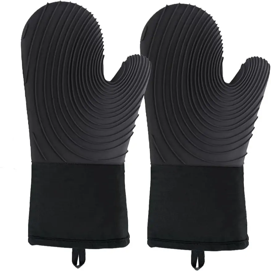 Silicone Baking Set, Heat Resistant Oven Gloves, Soft Lining Non-Slip Kitchen Tools, Kitchenware, Home, Essential for Apartments, Cooking Gift, Baking Supplies, Bakeware