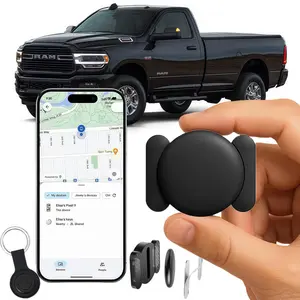 (iOS only)2PCS Mini GPS Tracker for Cars with Strong Magnet Weatherproof Case,Real Time Mini tracker Device,Best Hidden Magnetic Locator,No Monthly Fee,Wireless Key Finder-Works with Apple Find,Never Lose Phone Smart Tracking Tag Waterproof Tracking