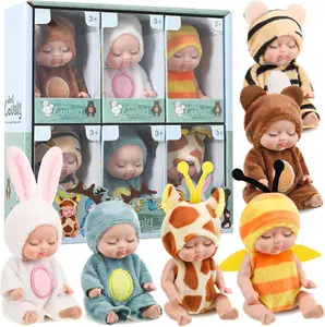 Valentines Day Gifts  6pcS Cute /set Mini Animal & Insect Shaped Cute Reborn Doll Children's Toy Gift Box