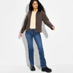 Women's Babyboot Low-Rise Flare Jeans - Wild Fable Dark Blue 00