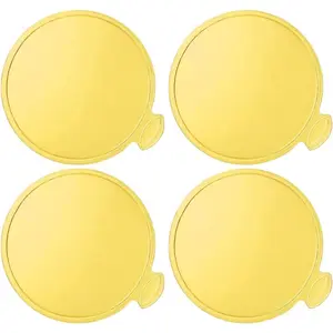 100PCS Food Grade Cardboard Round Cutout Cake Base 80mm Pastry Mat Sticker Paste Accessories