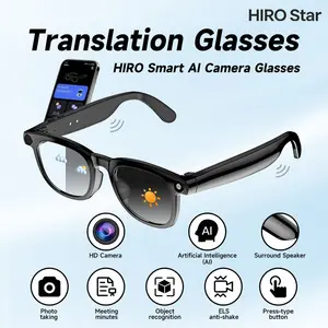 JEYUIN Smart Camera Glasses with 8MP Resolution Convenient Button Touch Adjustment for Travel Outdoor Adventures Hands-Free Photography 160+Languages Real-Time Translation Bluetooth Wireless Wearable Video Recording gift Multifunctional Audio Sunglasse
