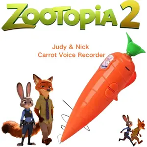 Animation Zootopia 2 Judy Rabbit Police Officer Nick Carrot Audio Recorder Props Can Write And Record Cute Toy Gift For Student