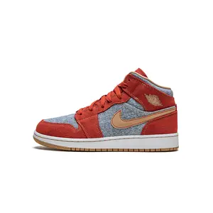 Jordan 1 Mid SE GS "Denim / Red Suede" DM4384 600
