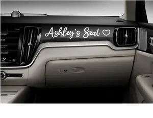 Girlfriends Name Seat Sticker for Car, Name Decal for Foot Step, Relationship Sticker