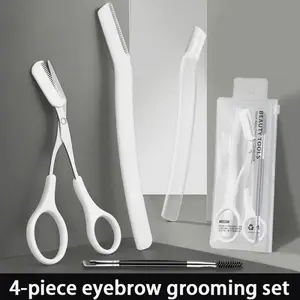 4pcsProfessional Eyebrow Trimming Set, All-in-One Brow Care Tools