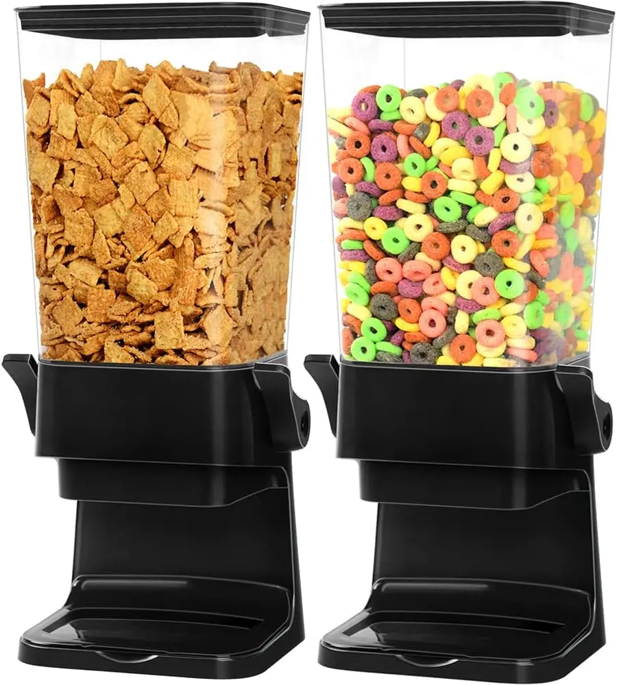 Cereal Dispenser Countertop 2 Pack 5.5 Qt Large Cereal Storage Container Mivvosakuki