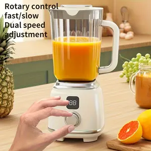 1500*2 mAh fruit and vegetable juicer, 10-blade 304 stainless steel cutter head, all-copper motor, mini ice crusher with LED display, USB charging, suitable for making smoothies and milkshakes, an excellent gift for parties and outings
