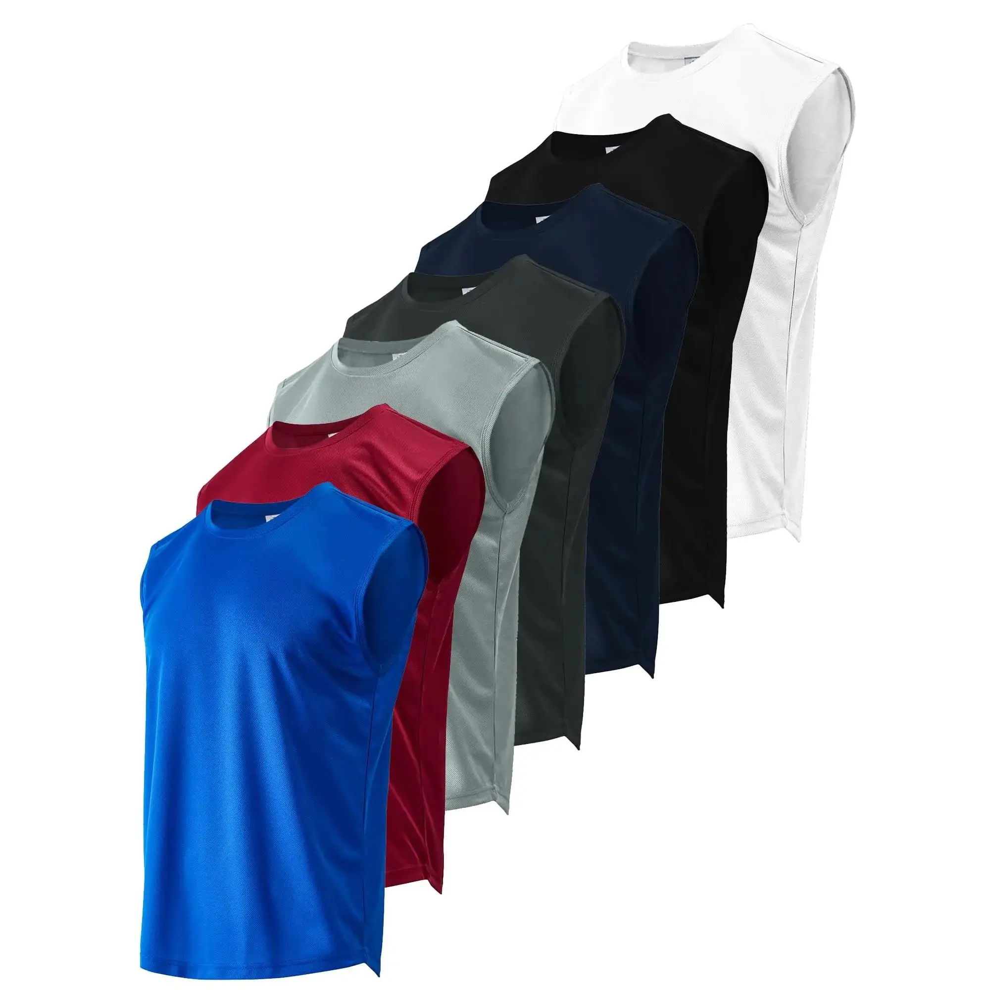 Facitisu Mens Quick Dry Active Athletic Tech Tank Top Workout Swim Lightweight Sleeveless Shirts