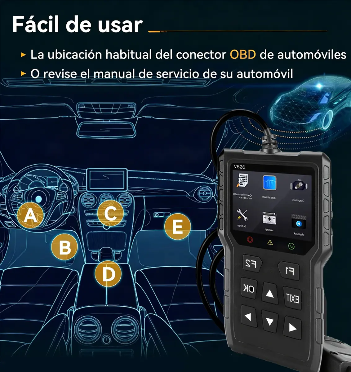 2026 Newest V525 OBD2 Scanner – Engine Code Reader OBD-II Engine System Diagnostic Tool with Full OBDII Modes, Live Data Stream, MIL Turn Off, Voltage Test, DTC Lookup, Engine Code Reader Obd-Ii Engine System Diagnostic Tools, Obd2 Diagnostic Obd-Ii Engin