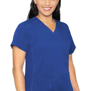 Med Couture Touch Scrubs - Royal Blue V-Neck Scrub Top with Functional Pockets for Medical Professionals #Womenswear #Uniforms #Clothes #Workwear
