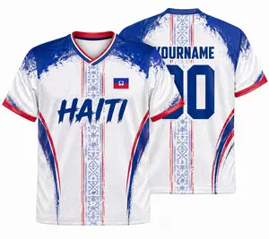 [Custom Name] Haiti Soccer Jersey White Splash Custom Name Number, Haitian Soccer Jersey For Men Women, Custom Haiti Jersey Shirt, Haiti Football Jersey Fan Gift