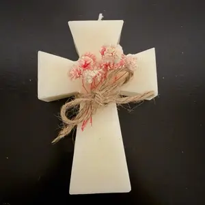 Cross candle keepsake