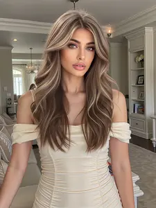 20 Inch Synthetic Fiber Full Wig, Stylish and Versatile Synthetic Hairpiece for Everyday Wear, Comfortable and Easy to Maintain, Synthetic Curly Wigs, Synthetic Material Wigs