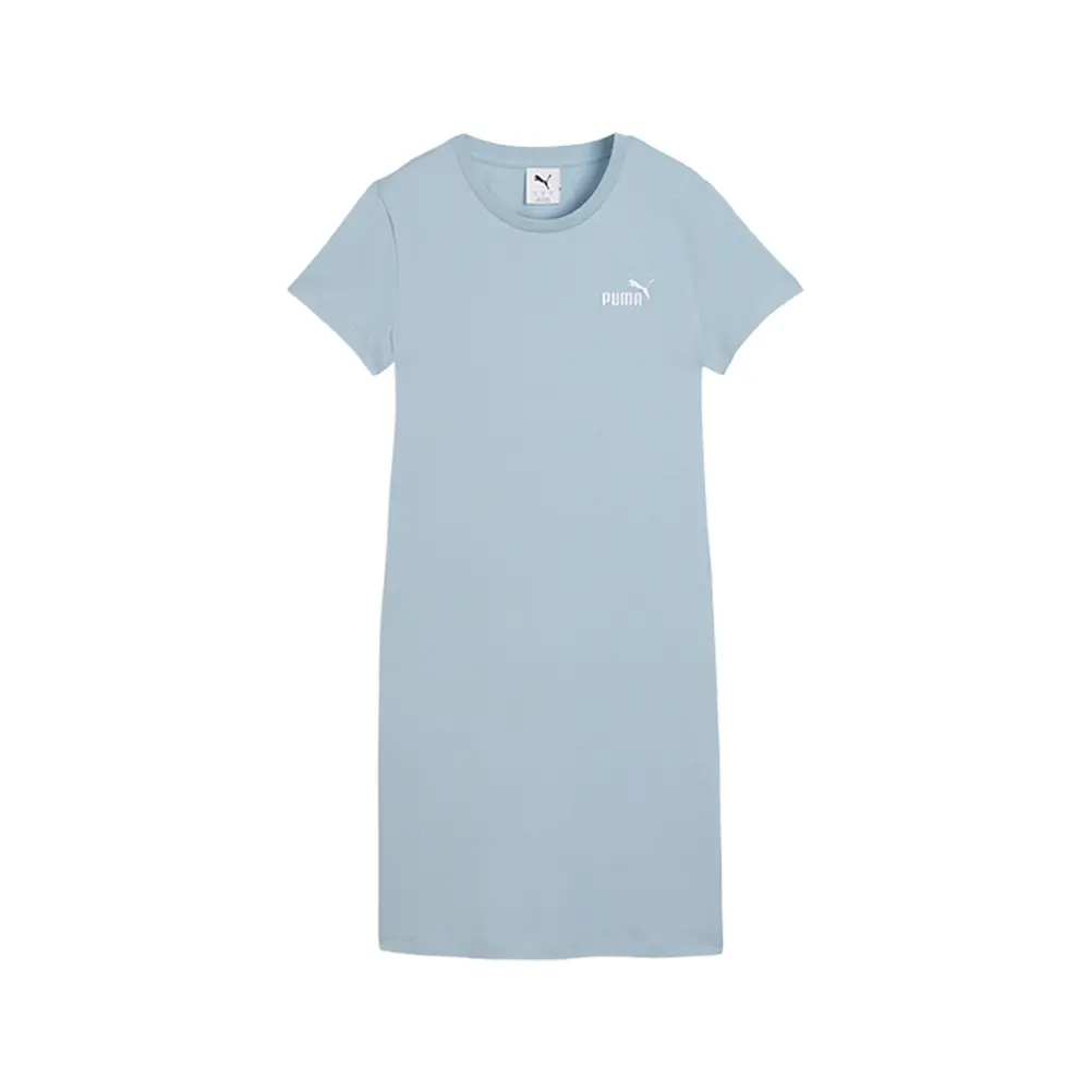 PUMA Womens Essentials Small Logo Slim Short Sleeve Dress Casual Casual - Blue