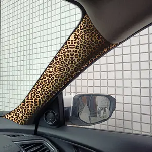 Jdm Car Interior Abc Pillar Upgrade, Leopard Print Self-Adhesive Decal Stickers, DIY Customization Kit for Vehicle Interiors, Car Accessories