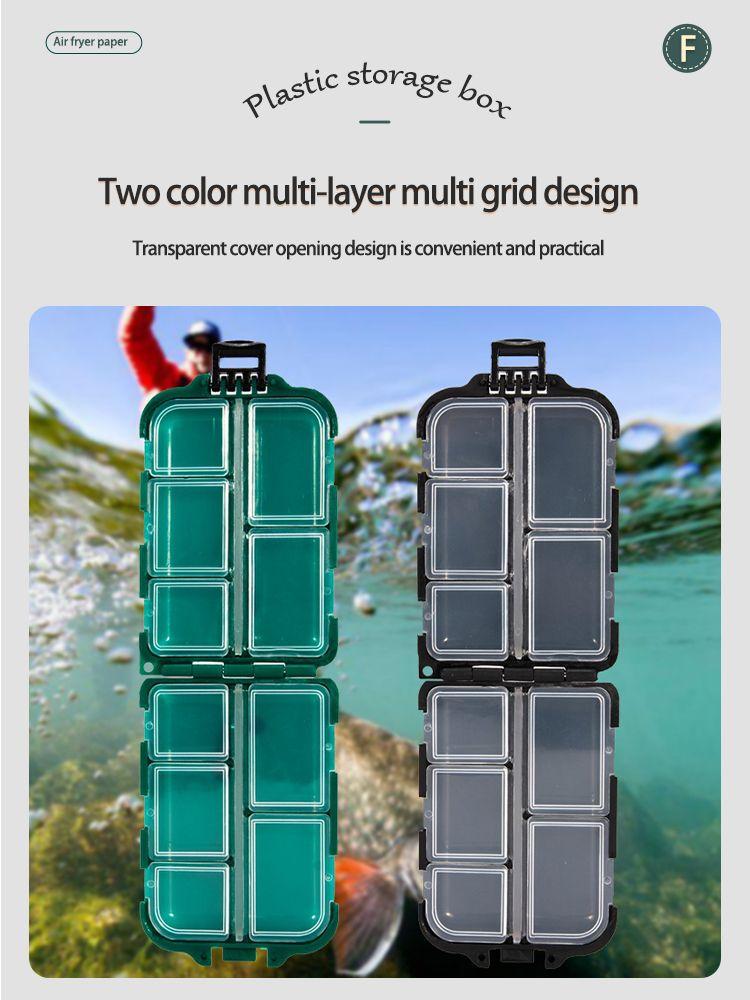 10 Compartment Bait Storage waterproof Box For Bait, Hooks Multipurpose Plastic Storage Box Fishing Tackle Accessories Box