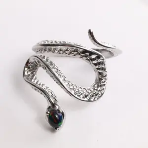 Adjustable Crystal Rings — Silver-Plated Copper