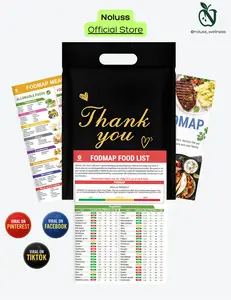 Fodmap Set 3 - Low Fodmap Diet List, Food Meal Plan Brochure, Foods to Avoid, Easy Recipes for IBS Symptom Relief
