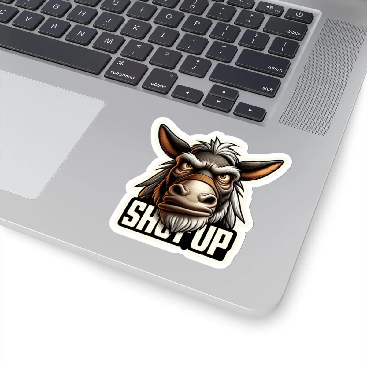 Funny Angry Stubborn Mule Shut-up 3" Vinyl Stickers, Laptop, Whimsical, Humor #7