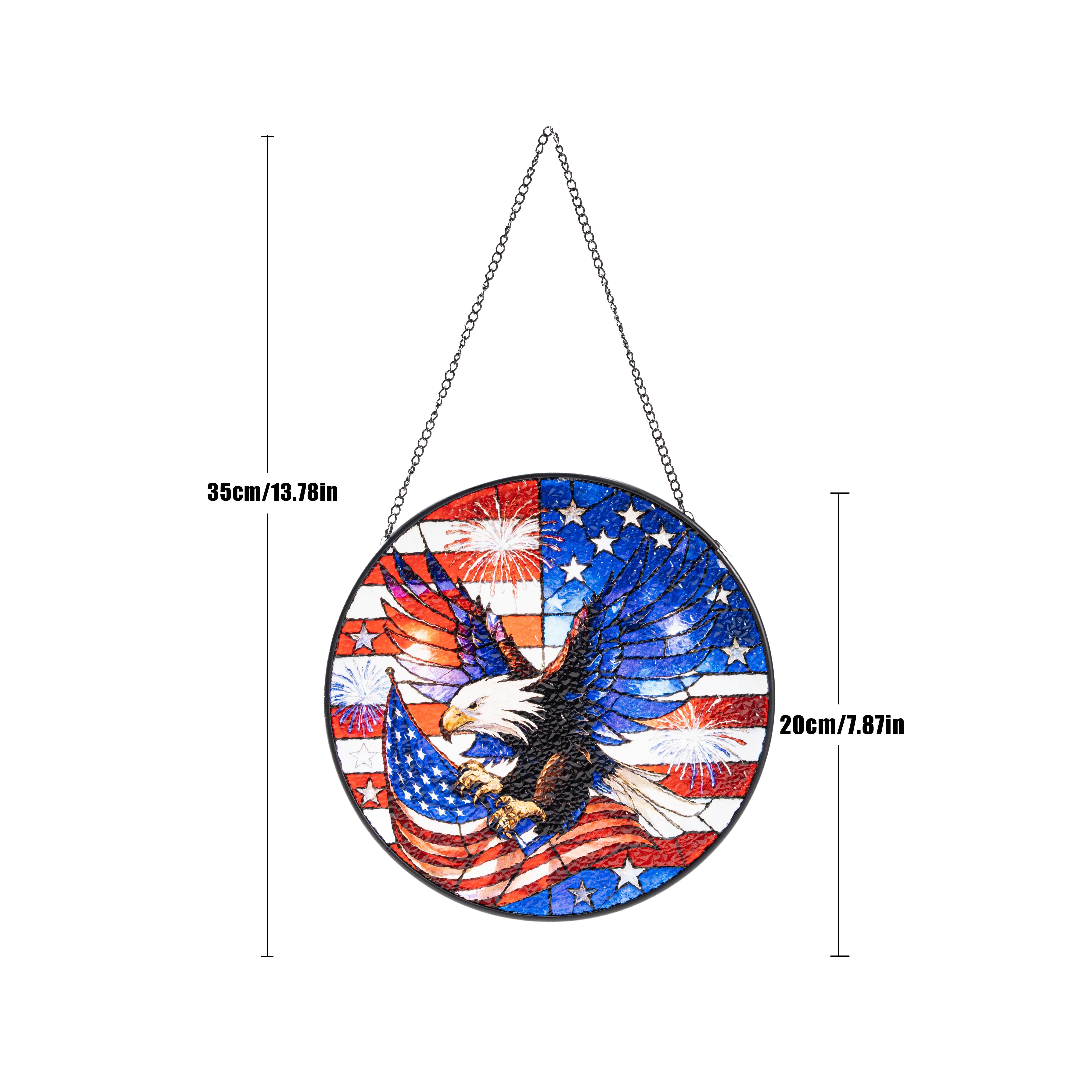 stained glass Hanging Stained Glass for Windows, 20cm/7.87inch Hand-Painted Sun Catcher Garden Hangings Mother's Day Christmas, Valentine's Day Ornaments Festival Gift stained glass Hanging Stained Glass for Windows, 20cm/7.87inch Hand-Painted Sun Catcher Garden Hangings Mother's Day Christmas, Valentine's Day Ornaments Festival Gift